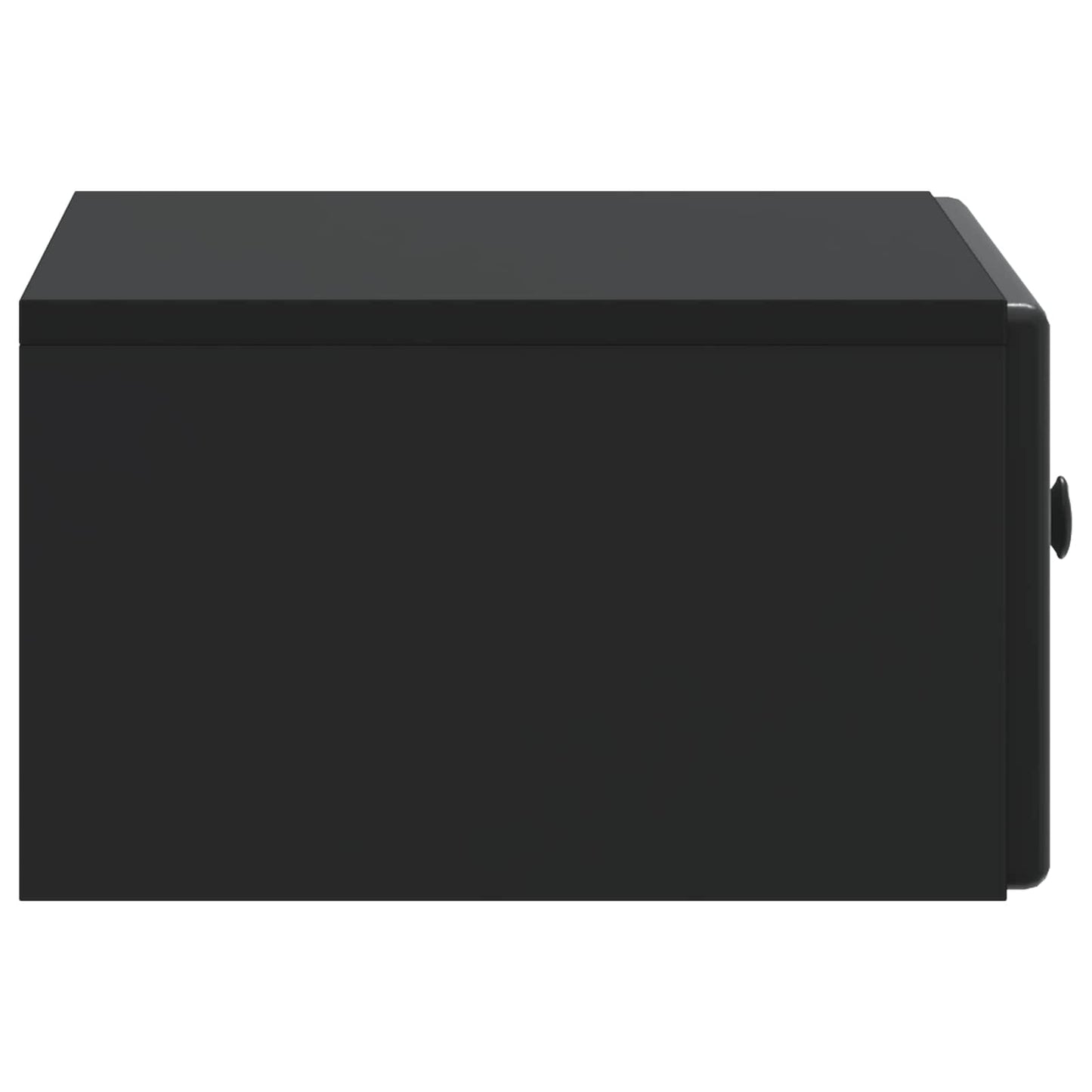 vidaXL Wall-Mounted Bedside Cabinet Black 49 x 34.5 x 20 cm