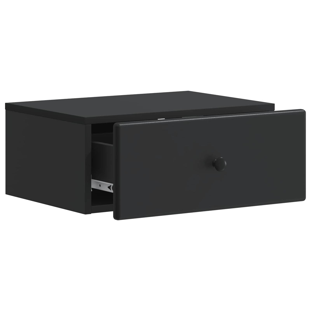 vidaXL Wall-Mounted Bedside Cabinet 2 pcs Black 49 x 34.5 x 20 cm