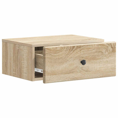vidaXL Wall-Mounted Bedside Cabinet 2 pcs Sonoma Oak 49 x 34.5 x 20 cm