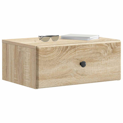 vidaXL Wall-Mounted Bedside Cabinet 2 pcs Sonoma Oak 49 x 34.5 x 20 cm