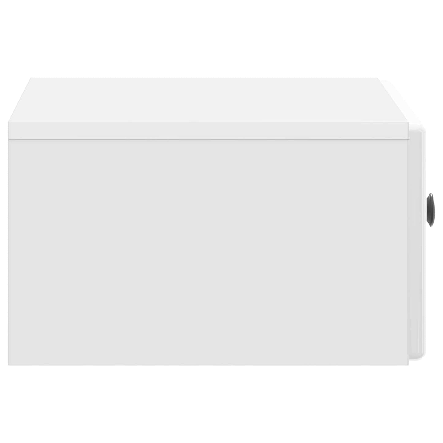vidaXL Wall-Mounted Bedside Cabinet High Gloss White 49 x 34.5 x 20 cm