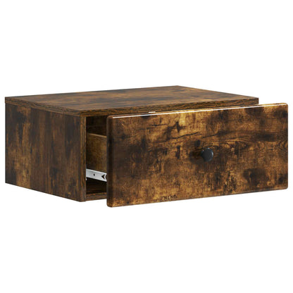 vidaXL Wall-Mounted Bedside Cabinet Smoked Oak 49 x 34.5 x 20 cm