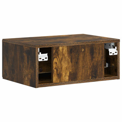 vidaXL Wall-Mounted Bedside Cabinet Smoked Oak 49 x 34.5 x 20 cm