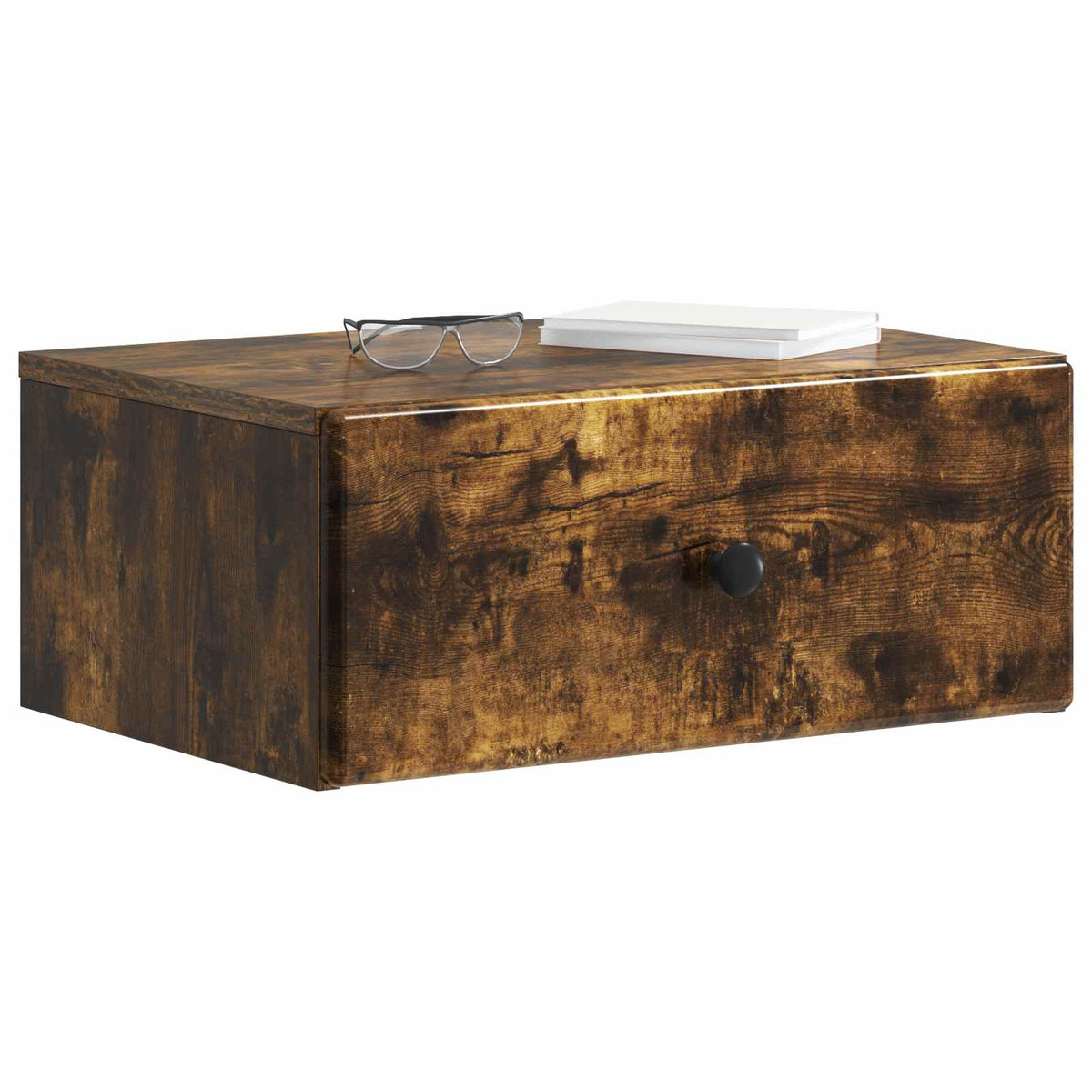 vidaXL Wall-Mounted Bedside Cabinet Smoked Oak 49 x 34.5 x 20 cm