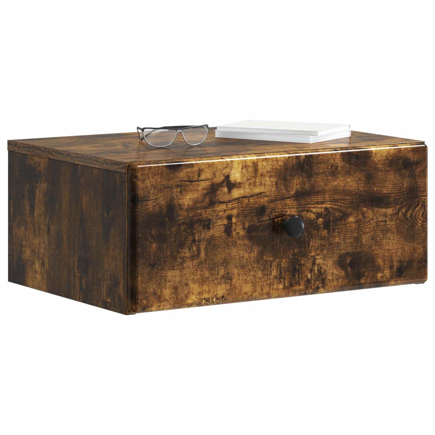 vidaXL Wall-Mounted Bedside Cabinet Smoked Oak 49 x 34.5 x 20 cm
