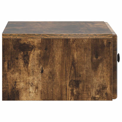 vidaXL Wall-Mounted Bedside Cabinet Smoked Oak 49 x 34.5 x 20 cm