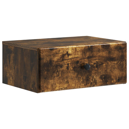 vidaXL Wall-Mounted Bedside Cabinet 2 pcs Smoked Oak 49 x 34.5 x 20 cm
