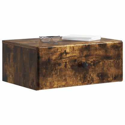 vidaXL Wall-Mounted Bedside Cabinet 2 pcs Smoked Oak 49 x 34.5 x 20 cm