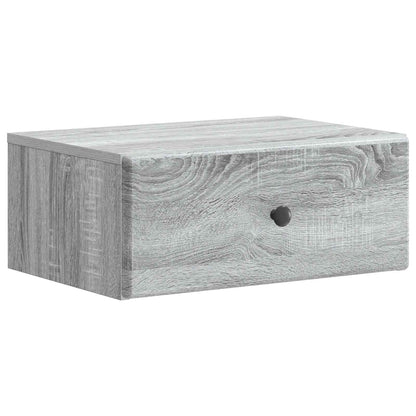 vidaXL Wall-Mounted Bedside Cabinet Grey Sonoma 49 x 34.5 x 20 cm