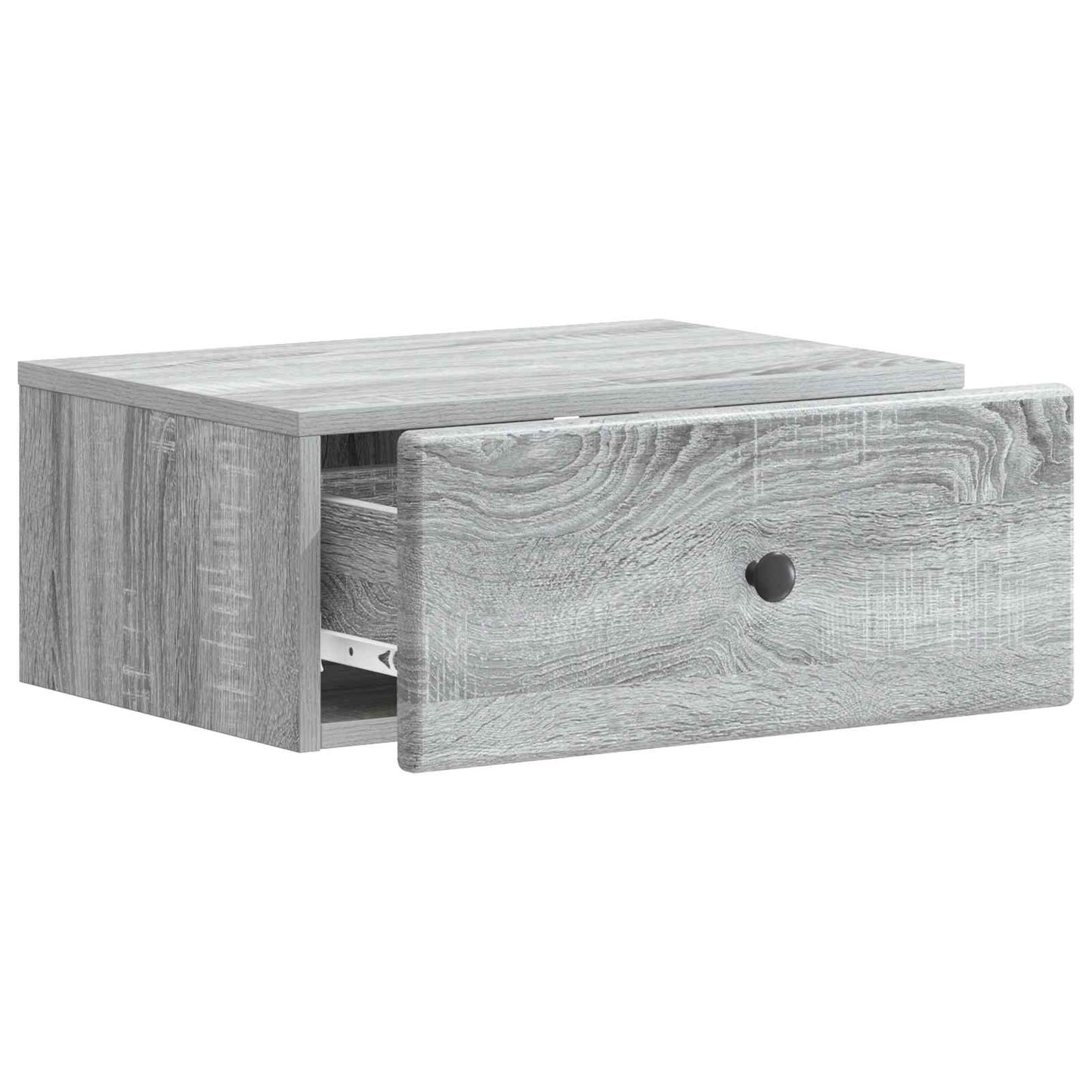 vidaXL Wall-Mounted Bedside Cabinet Grey Sonoma 49 x 34.5 x 20 cm