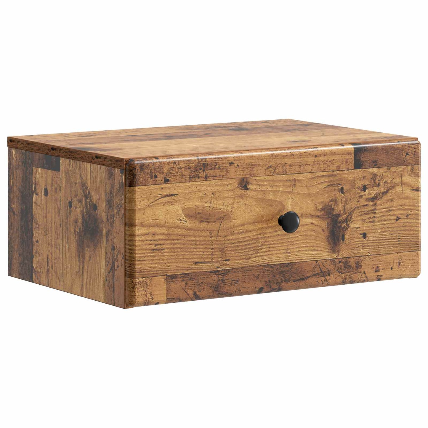 vidaXL Wall-Mounted Bedside Cabinet Old Wood 49 x 34.5 x 20 cm