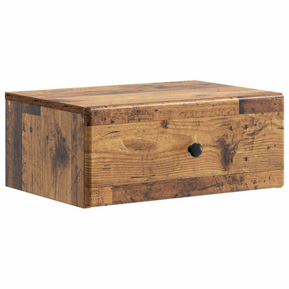 vidaXL Wall-Mounted Bedside Cabinet Old Wood 49 x 34.5 x 20 cm