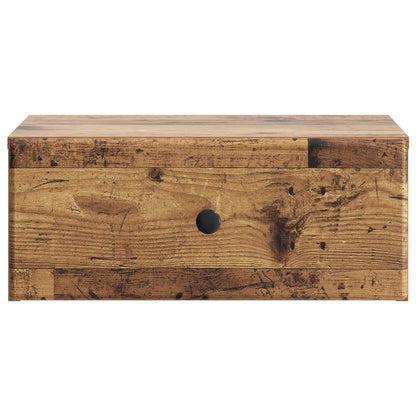 vidaXL Wall-Mounted Bedside Cabinet Old Wood 49 x 34.5 x 20 cm