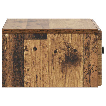 vidaXL Wall-Mounted Bedside Cabinet Old Wood 49 x 34.5 x 20 cm