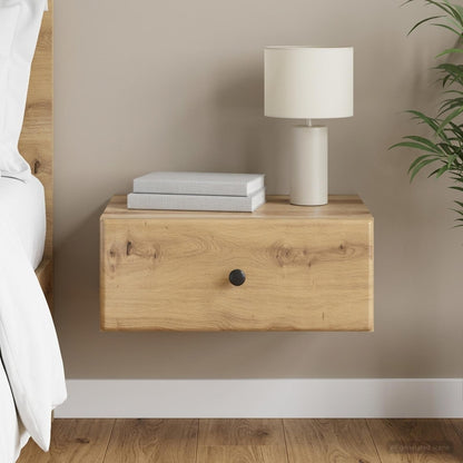 vidaXL Wall-Mounted Bedside Cabinet Artisan Oak 49 x 34.5 x 20 cm