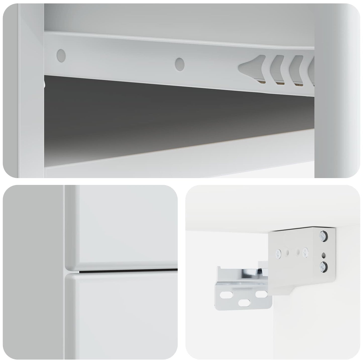 vidaXL Wall-Mounted Bedside Cabinet White 34.5 x 33 x 40 cm