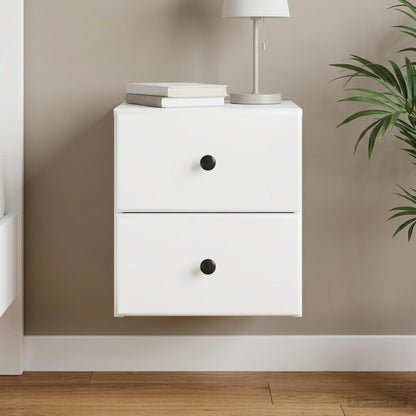 vidaXL Wall-Mounted Bedside Cabinet White 34.5 x 33 x 40 cm