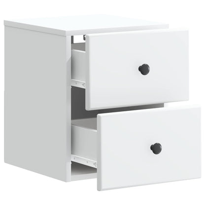 vidaXL Wall-Mounted Bedside Cabinet White 34.5 x 33 x 40 cm