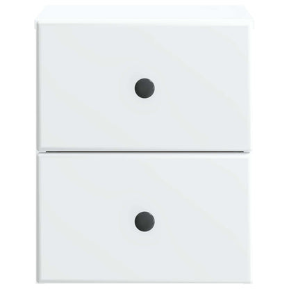 vidaXL Wall-Mounted Bedside Cabinet White 34.5 x 33 x 40 cm