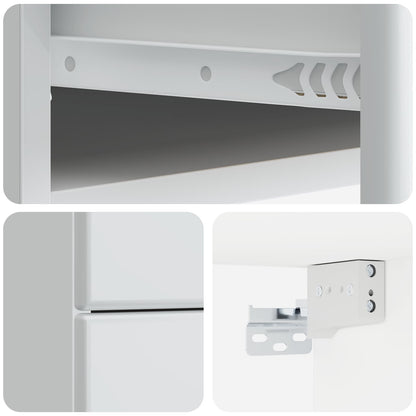 vidaXL Wall-Mounted Bedside Cabinet 2 pcs White 34.5 x 33 x 40 cm