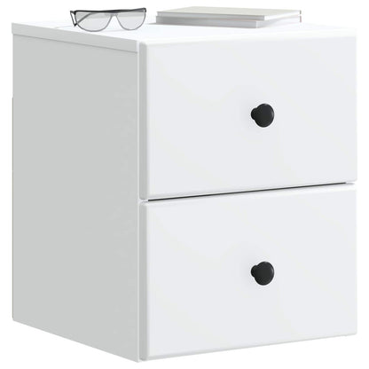 vidaXL Wall-Mounted Bedside Cabinet 2 pcs White 34.5 x 33 x 40 cm