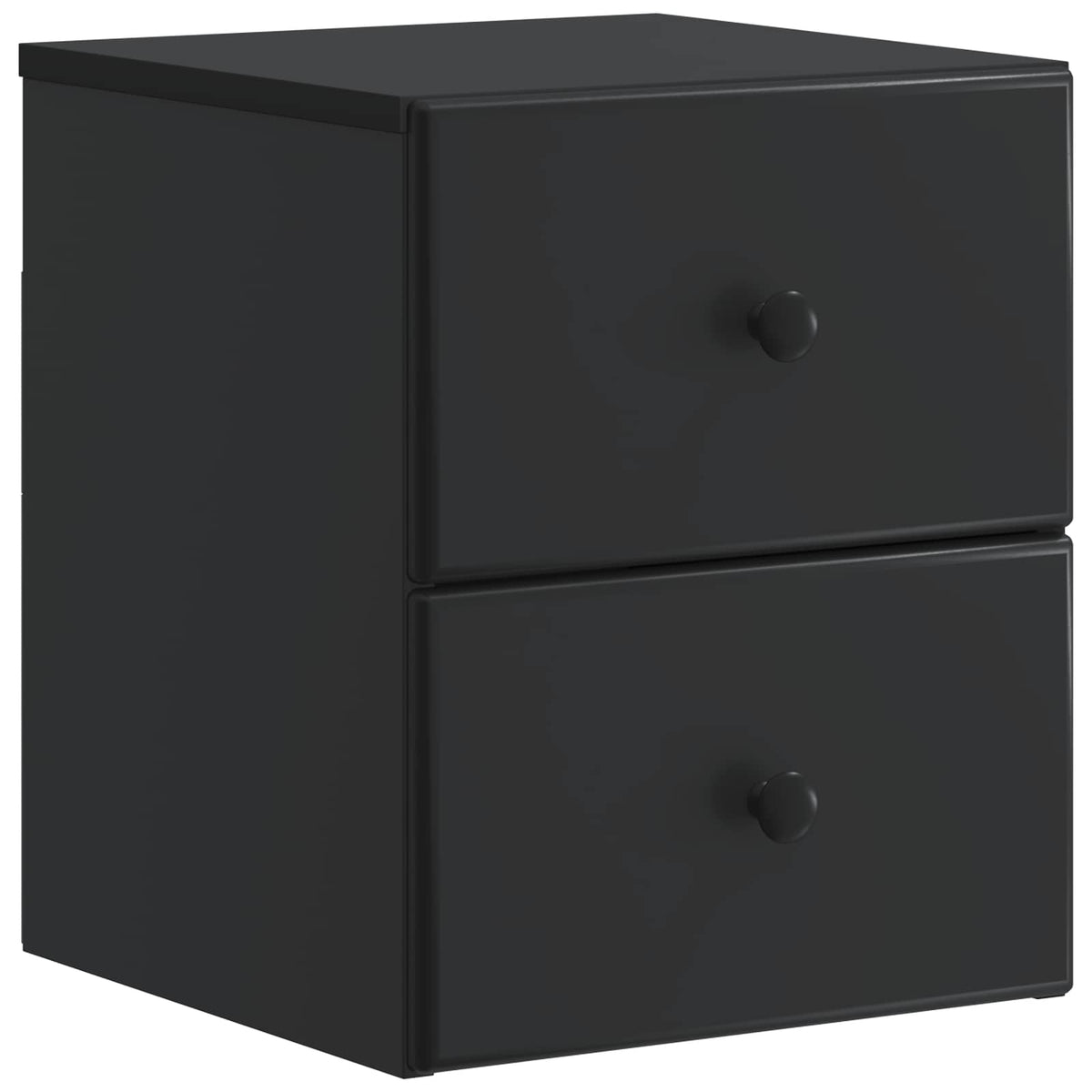 vidaXL Wall-Mounted Bedside Cabinet Black 34.5 x 33 x 40 cm