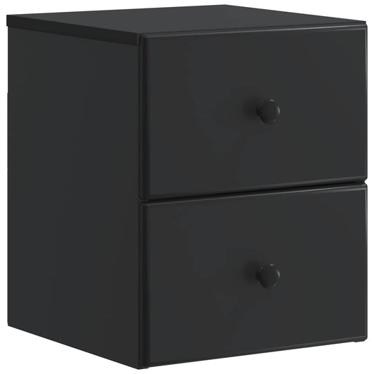 vidaXL Wall-Mounted Bedside Cabinet Black 34.5 x 33 x 40 cm