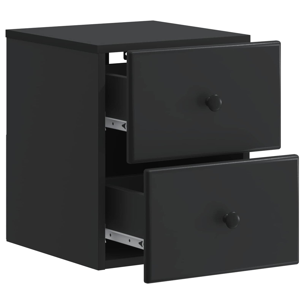 vidaXL Wall-Mounted Bedside Cabinet Black 34.5 x 33 x 40 cm