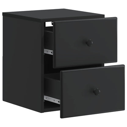vidaXL Wall-Mounted Bedside Cabinet Black 34.5 x 33 x 40 cm
