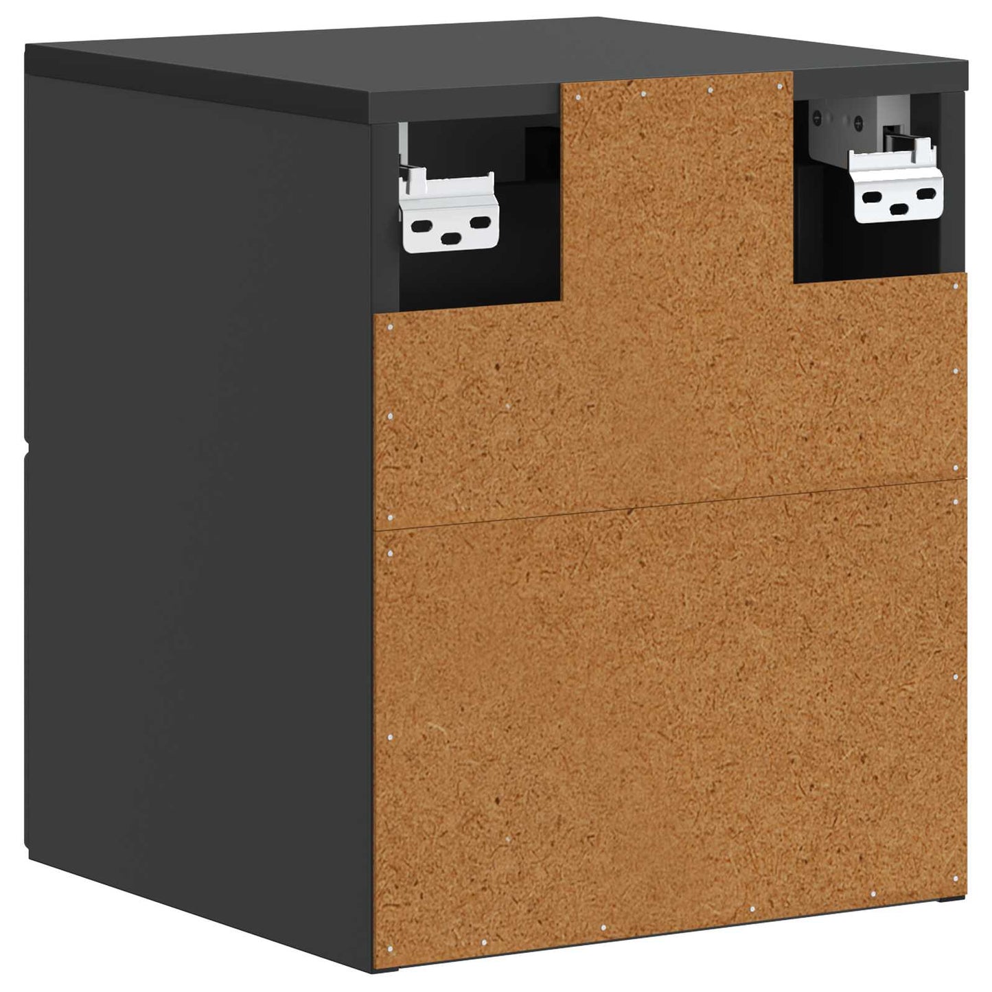 vidaXL Wall-Mounted Bedside Cabinet Black 34.5 x 33 x 40 cm