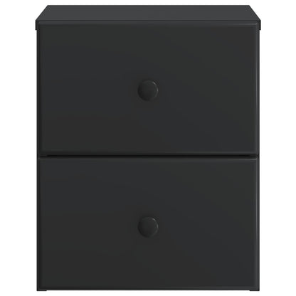 vidaXL Wall-Mounted Bedside Cabinet Black 34.5 x 33 x 40 cm