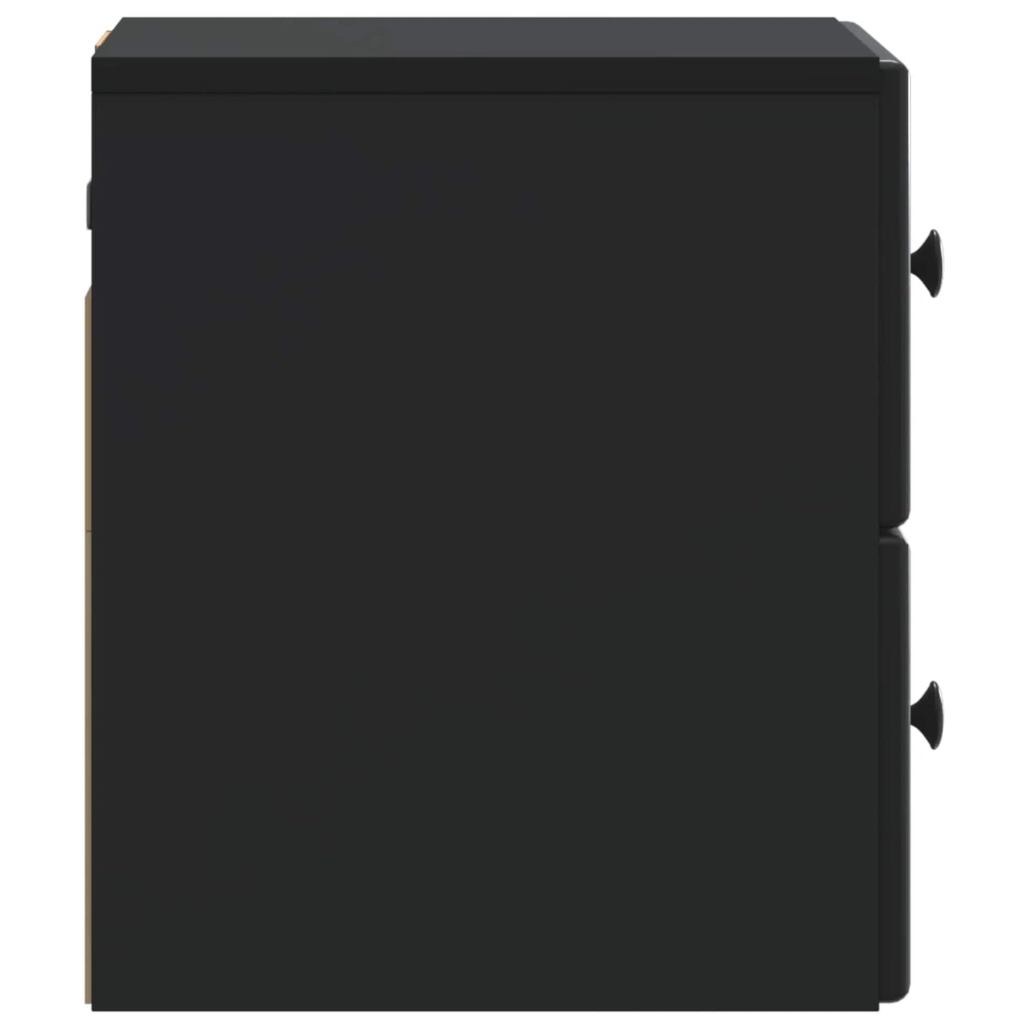 vidaXL Wall-Mounted Bedside Cabinet Black 34.5 x 33 x 40 cm