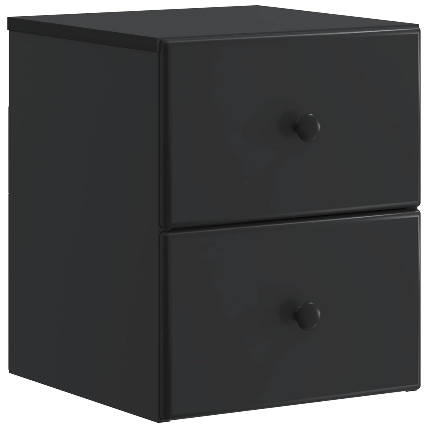 vidaXL Wall-Mounted Bedside Cabinet 2 pcs Black 34.5 x 33 x 40 cm