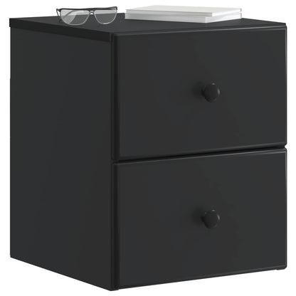 vidaXL Wall-Mounted Bedside Cabinet 2 pcs Black 34.5 x 33 x 40 cm