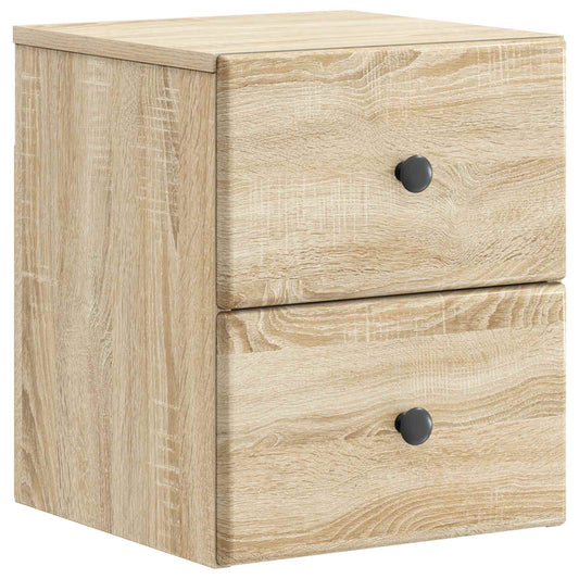 vidaXL Wall-Mounted Bedside Cabinet Sonoma Oak 34.5 x 33 x 40 cm