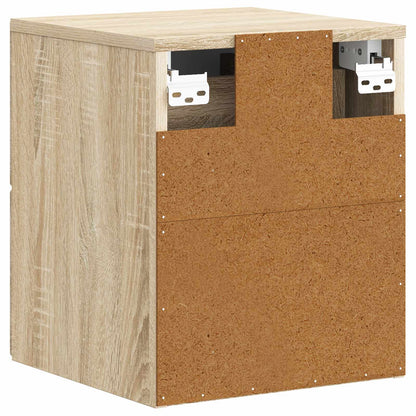 vidaXL Wall-Mounted Bedside Cabinet Sonoma Oak 34.5 x 33 x 40 cm