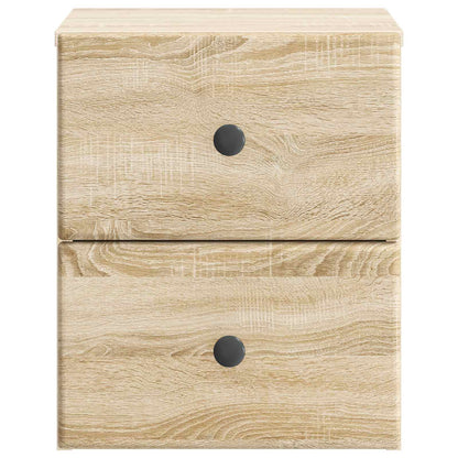 vidaXL Wall-Mounted Bedside Cabinet Sonoma Oak 34.5 x 33 x 40 cm