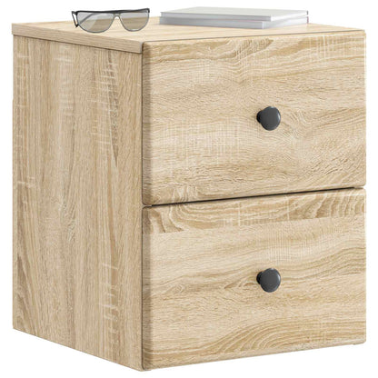 vidaXL Wall-Mounted Bedside Cabinet Sonoma Oak 34.5 x 33 x 40 cm