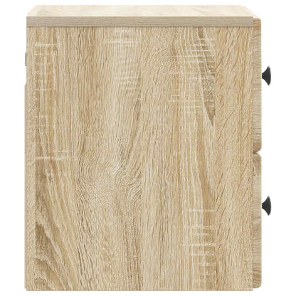 vidaXL Wall-Mounted Bedside Cabinet 2 pcs Sonoma Oak 34.5 x 33 x 40 cm