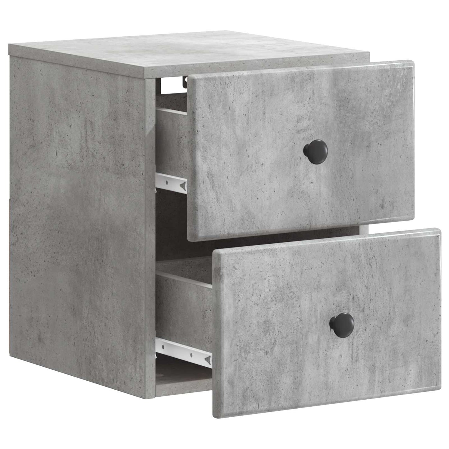 vidaXL Wall-Mounted Bedside Cabinet Concrete Grey 34.5 x 33 x 40 cm