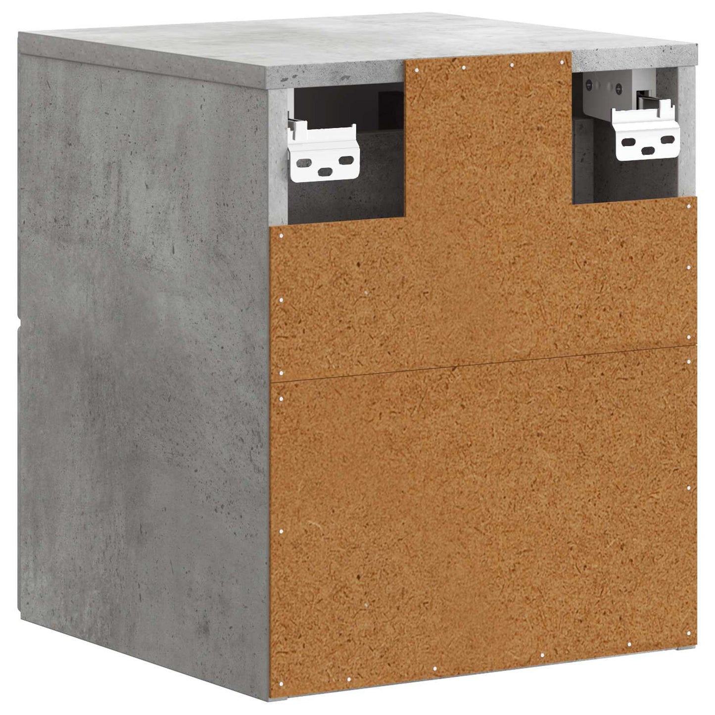 vidaXL Wall-Mounted Bedside Cabinet Concrete Grey 34.5 x 33 x 40 cm