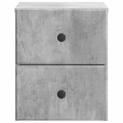 vidaXL Wall-Mounted Bedside Cabinet Concrete Grey 34.5 x 33 x 40 cm