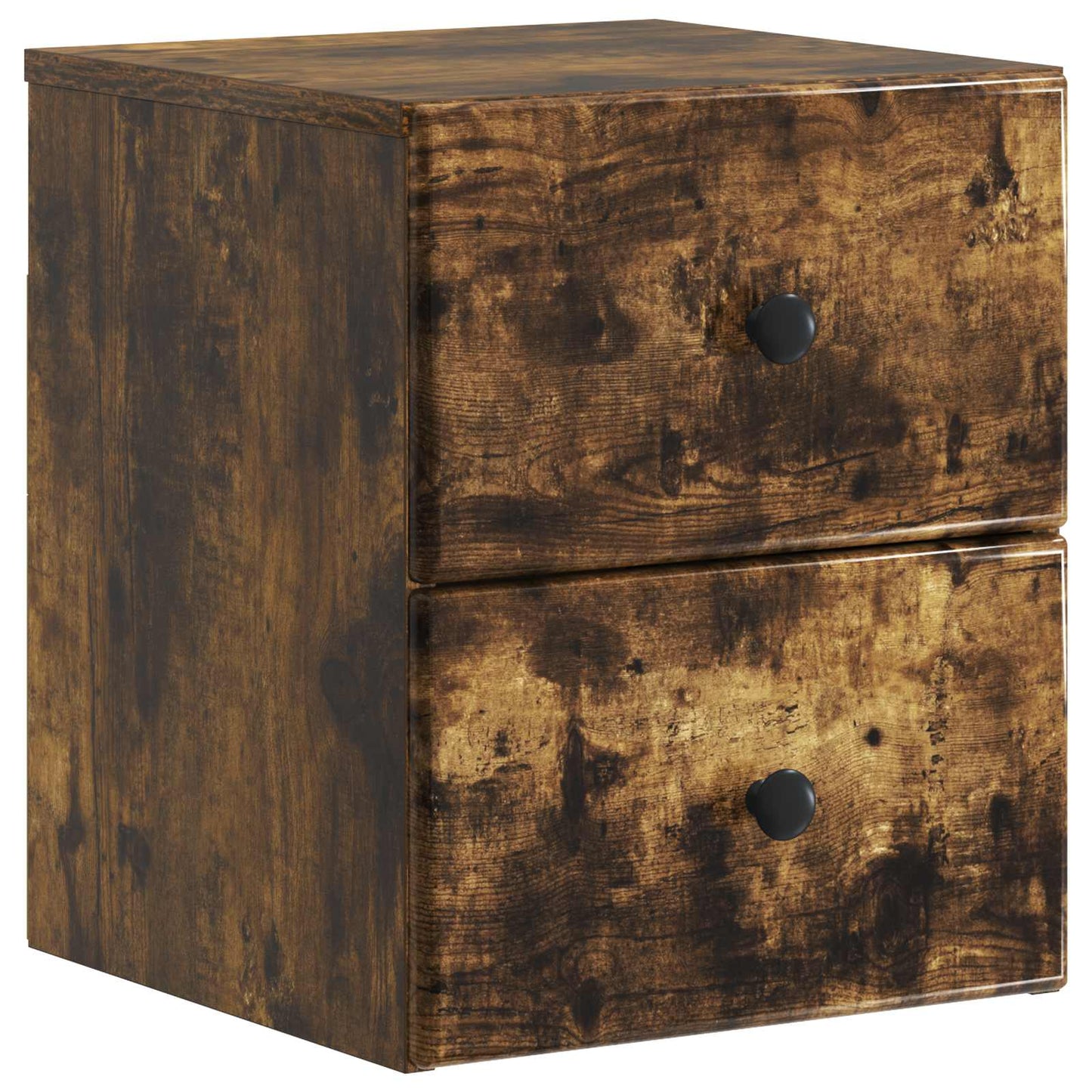 vidaXL Wall-Mounted Bedside Cabinet 2 pcs Smoked Oak 34.5 x 33 x 40 cm