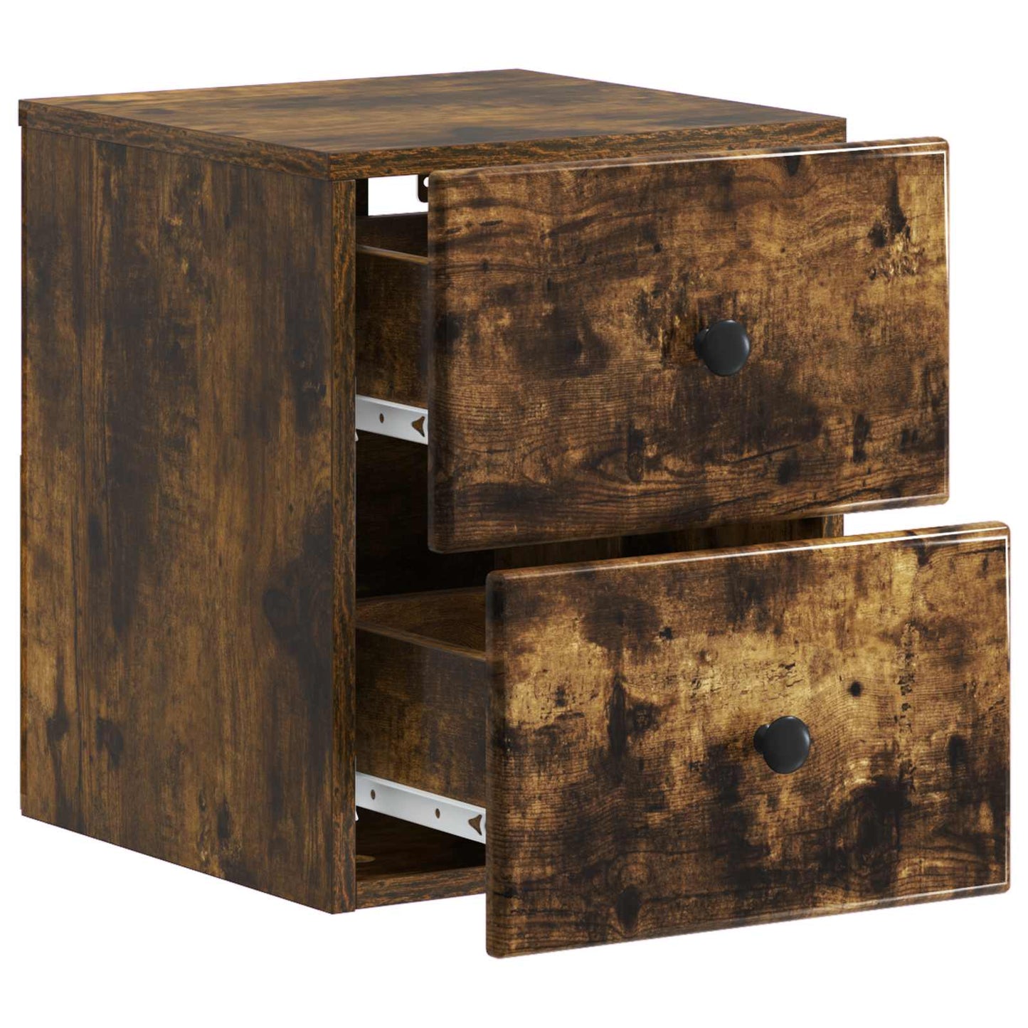 vidaXL Wall-Mounted Bedside Cabinet 2 pcs Smoked Oak 34.5 x 33 x 40 cm
