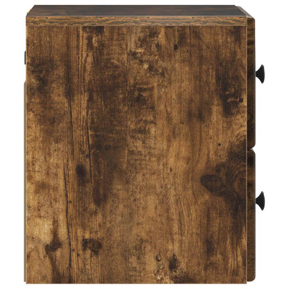 vidaXL Wall-Mounted Bedside Cabinet 2 pcs Smoked Oak 34.5 x 33 x 40 cm