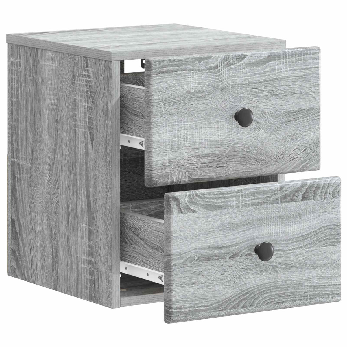 vidaXL Wall-Mounted Bedside Cabinet Grey Sonoma 34.5 x 33 x 40 cm