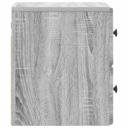 vidaXL Wall-Mounted Bedside Cabinet Grey Sonoma 34.5 x 33 x 40 cm