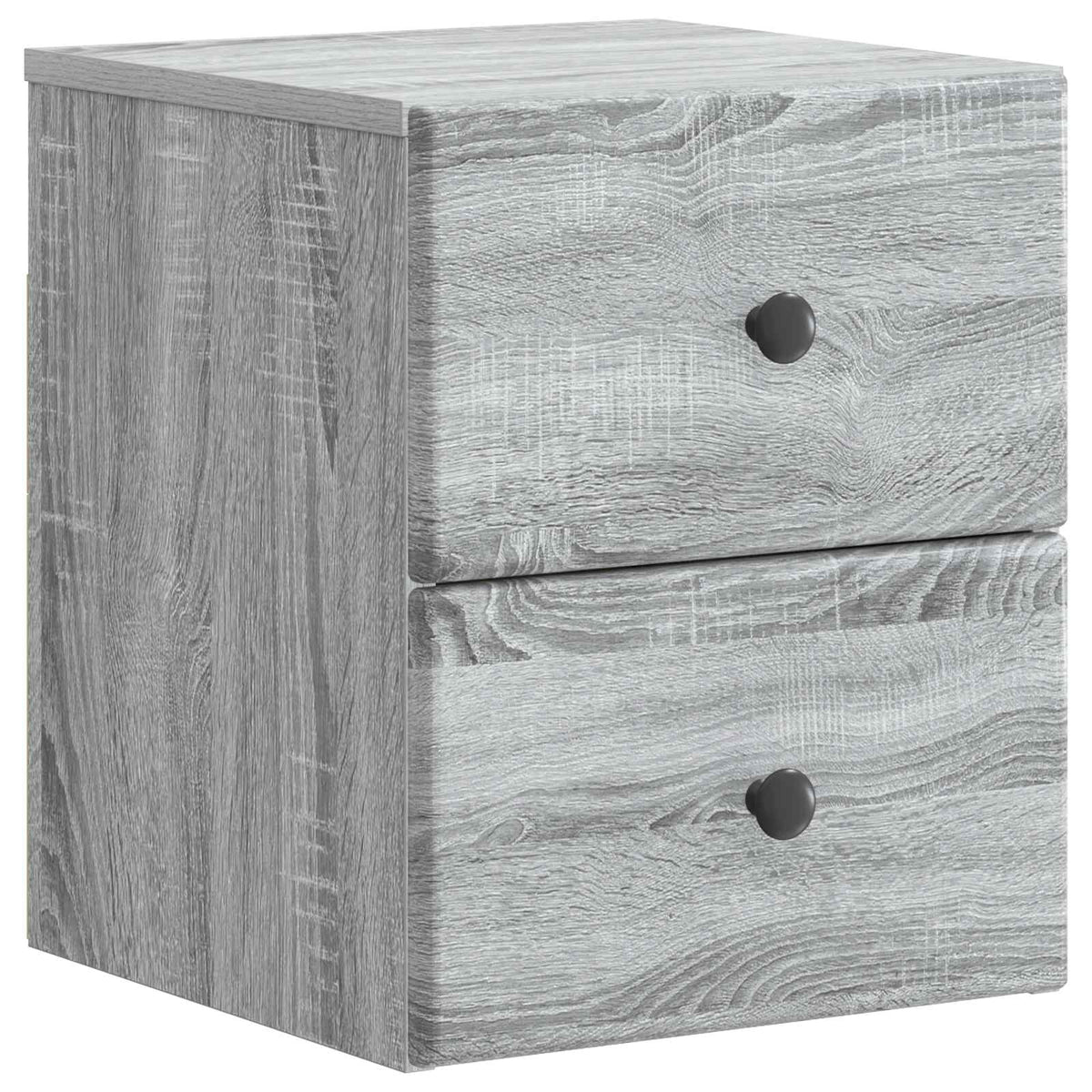 vidaXL Wall-Mounted Bedside Cabinet 2 pcs Grey Sonoma