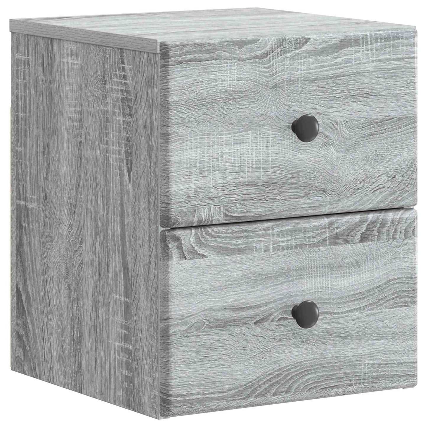 vidaXL Wall-Mounted Bedside Cabinet 2 pcs Grey Sonoma Engineered Wood