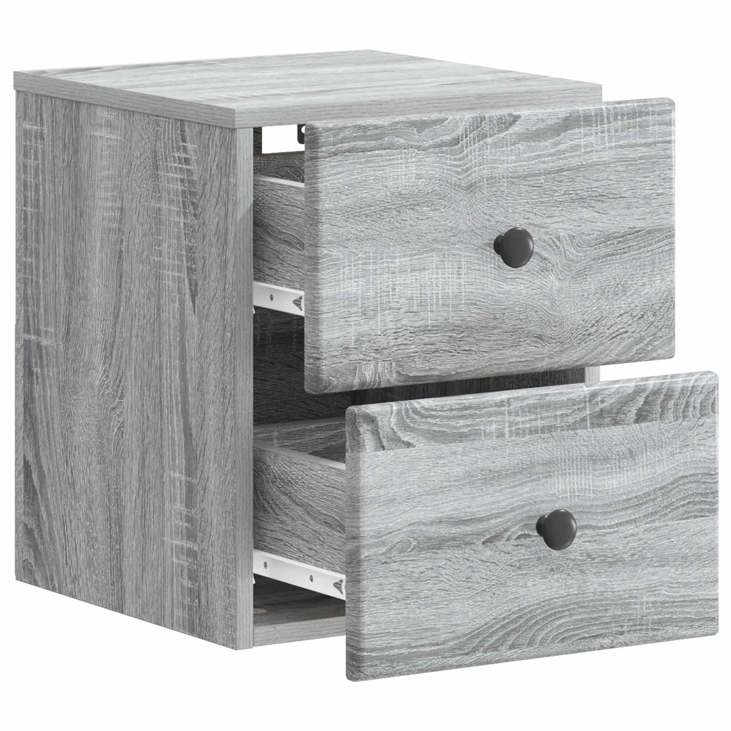 vidaXL Wall-Mounted Bedside Cabinet 2 pcs Grey Sonoma Engineered Wood